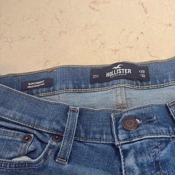 Hollister Men's Slim Jeans in Blue - Picture 5 of 7